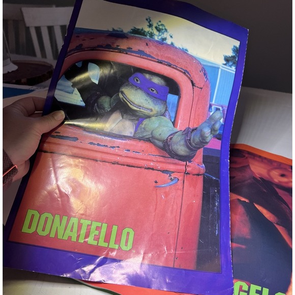 Vintage 1990 Teenage‎ Mutant Ninja Turtles the Movie Poster Book Imperfect - Picture 6 of 13